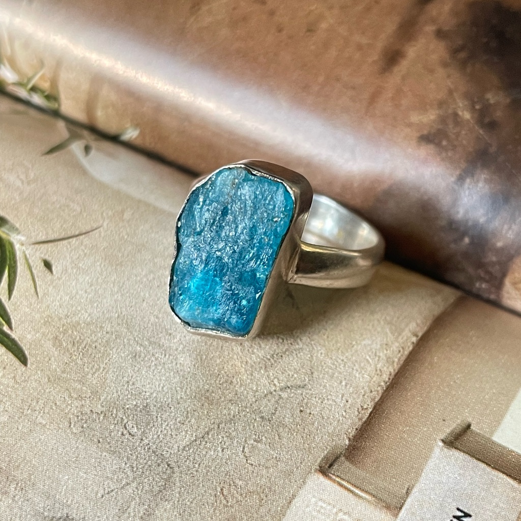 925 Sterling Silver Raw Blue Appetite Ring Us 9 “Vibes”